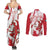 Diablos Rojos 2025 Baseball Custom Couples Matching Summer Maxi Dress and Long Sleeve Button Shirt Come On Mexico