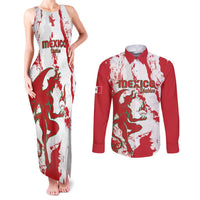 Diablos Rojos 2025 Baseball Custom Couples Matching Tank Maxi Dress and Long Sleeve Button Shirt Come On Mexico