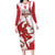 Diablos Rojos 2025 Baseball Custom Family Matching Long Sleeve Bodycon Dress and Hawaiian Shirt Come On Mexico