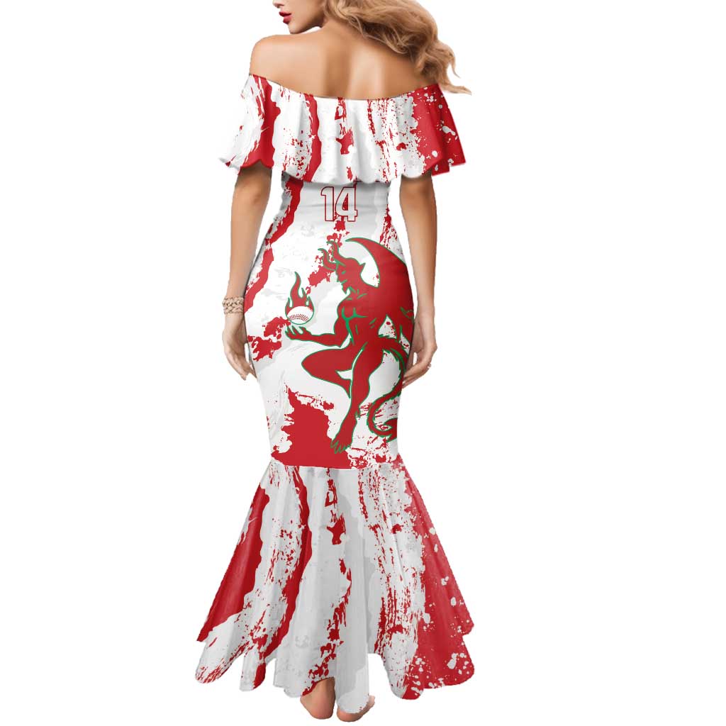 Diablos Rojos 2025 Baseball Custom Family Matching Mermaid Dress and Hawaiian Shirt Come On Mexico