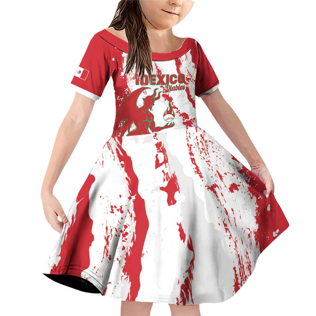 Diablos Rojos 2025 Baseball Custom Family Matching Off Shoulder Short Dress and Hawaiian Shirt Come On Mexico