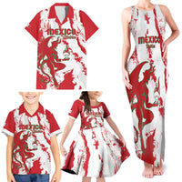 Diablos Rojos 2025 Baseball Custom Family Matching Tank Maxi Dress and Hawaiian Shirt Come On Mexico