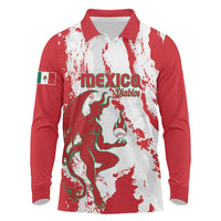 Diablos Rojos 2025 Baseball Custom Long Sleeve Polo Shirt Come On Mexico