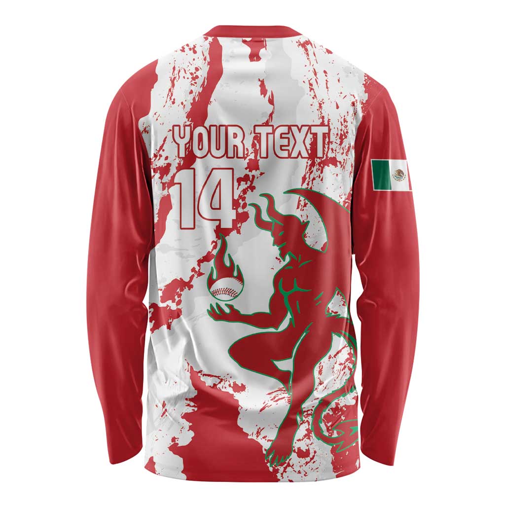 Diablos Rojos 2025 Baseball Custom Long Sleeve Shirt Come On Mexico