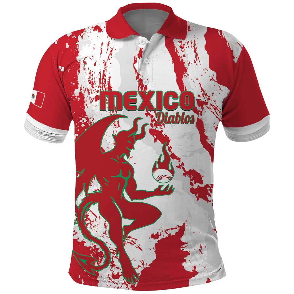 Diablos Rojos 2025 Baseball Custom Polo Shirt Come On Mexico