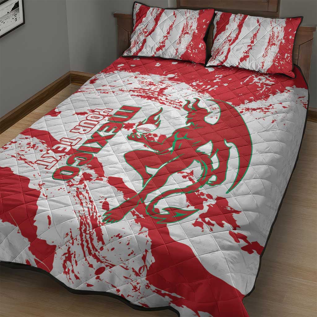 Diablos Rojos 2025 Baseball Custom Quilt Bed Set Come On Mexico