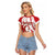 Diablos Rojos 2025 Baseball Custom Raglan Cropped T Shirt Come On Mexico