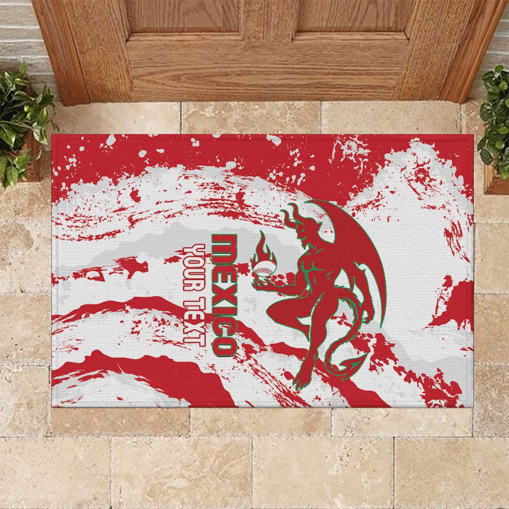 Diablos Rojos 2025 Baseball Custom Rubber Doormat Come On Mexico