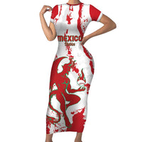 Diablos Rojos 2025 Baseball Custom Short Sleeve Bodycon Dress Come On Mexico