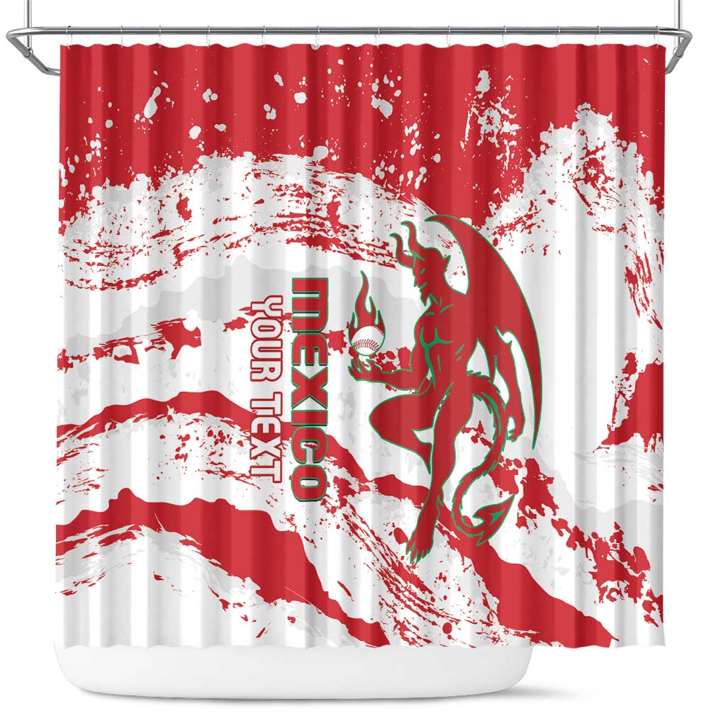 Diablos Rojos 2025 Baseball Custom Shower Curtain Come On Mexico