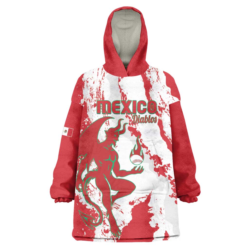 Diablos Rojos 2025 Baseball Custom Wearable Blanket Hoodie Come On Mexico