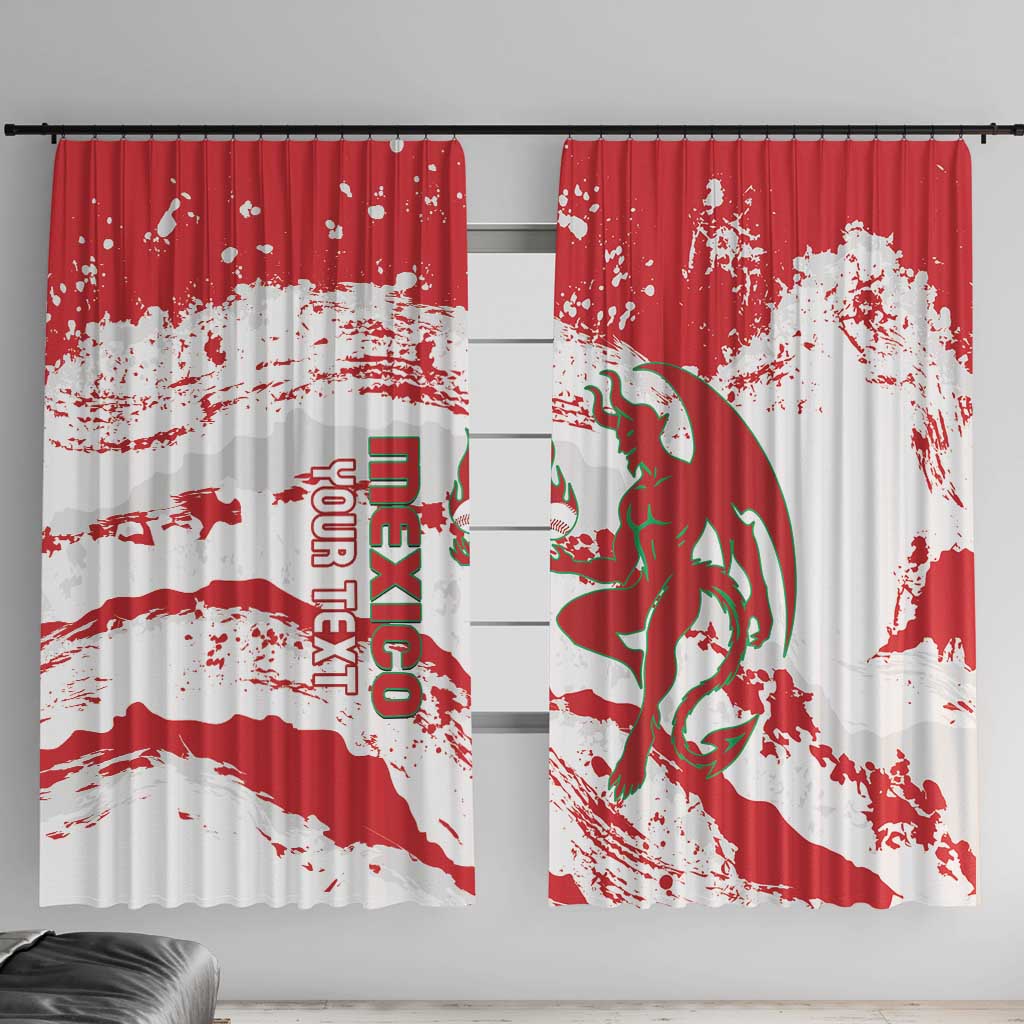 Diablos Rojos 2025 Baseball Custom Window Curtain Come On Mexico