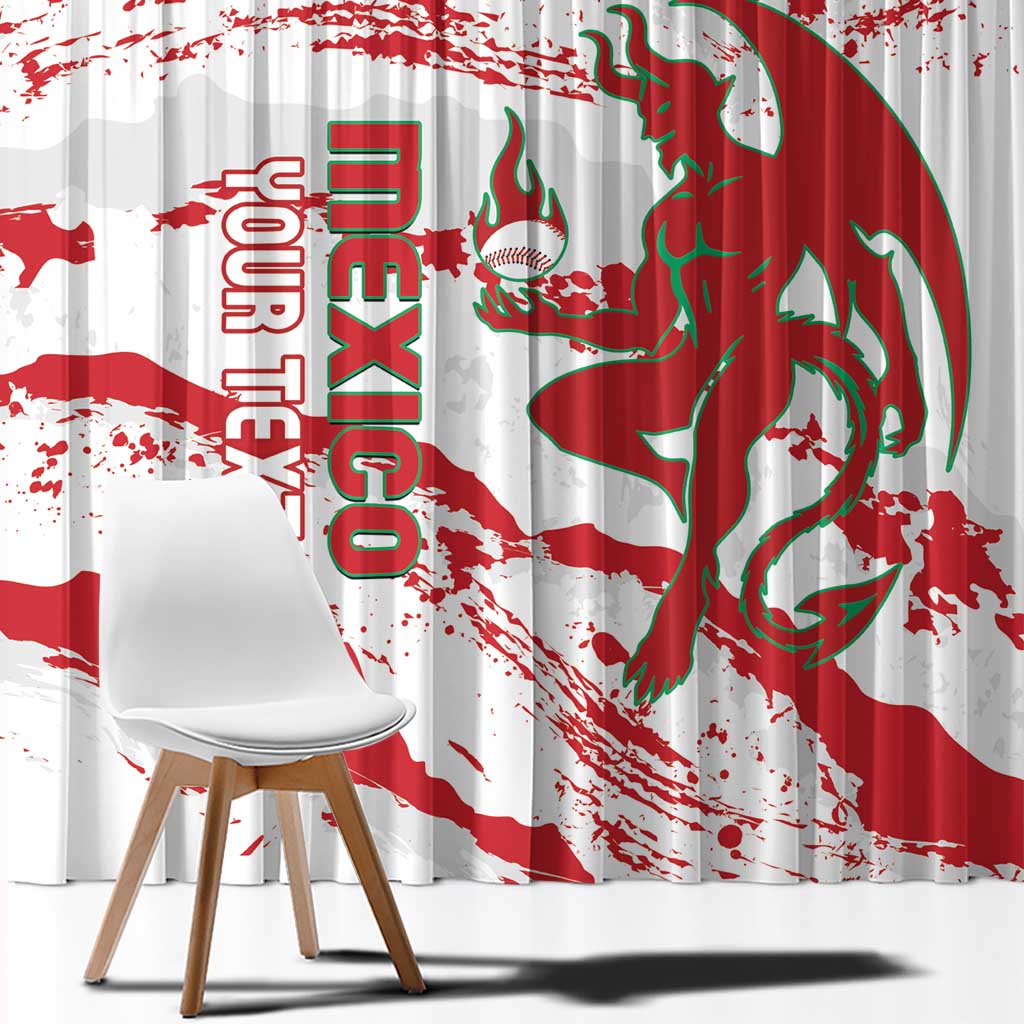Diablos Rojos 2025 Baseball Custom Window Curtain Come On Mexico