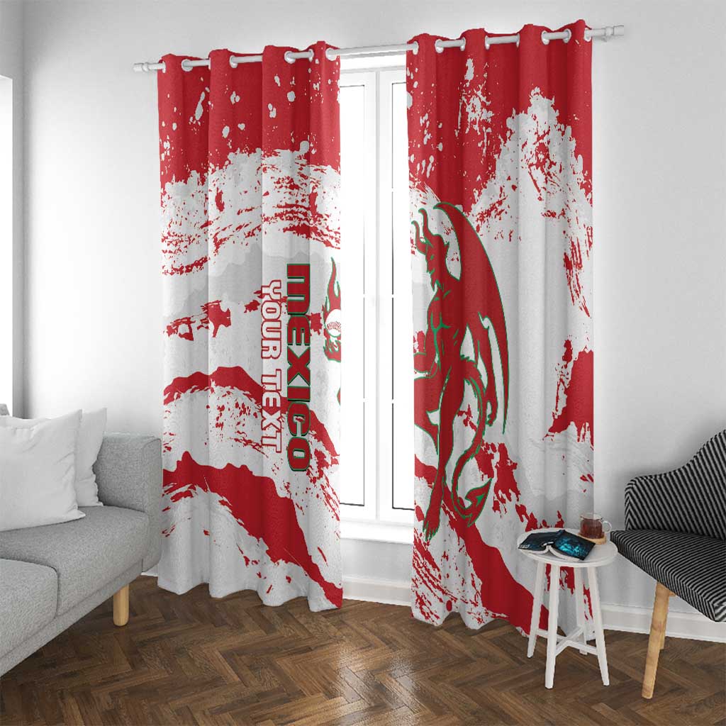Diablos Rojos 2025 Baseball Custom Window Curtain Come On Mexico