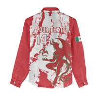Diablos Rojos 2025 Baseball Custom Women Casual Shirt Come On Mexico