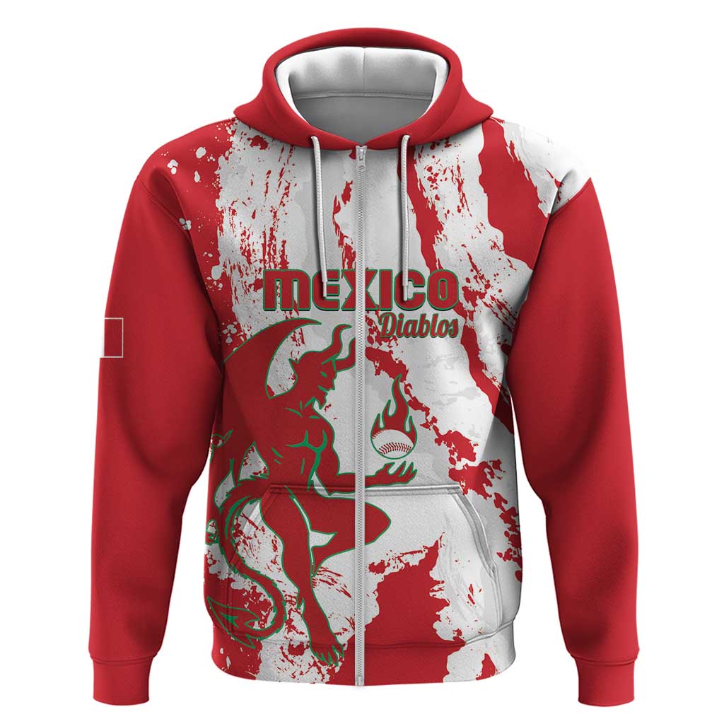 Diablos Rojos 2025 Baseball Custom Zip Hoodie Come On Mexico