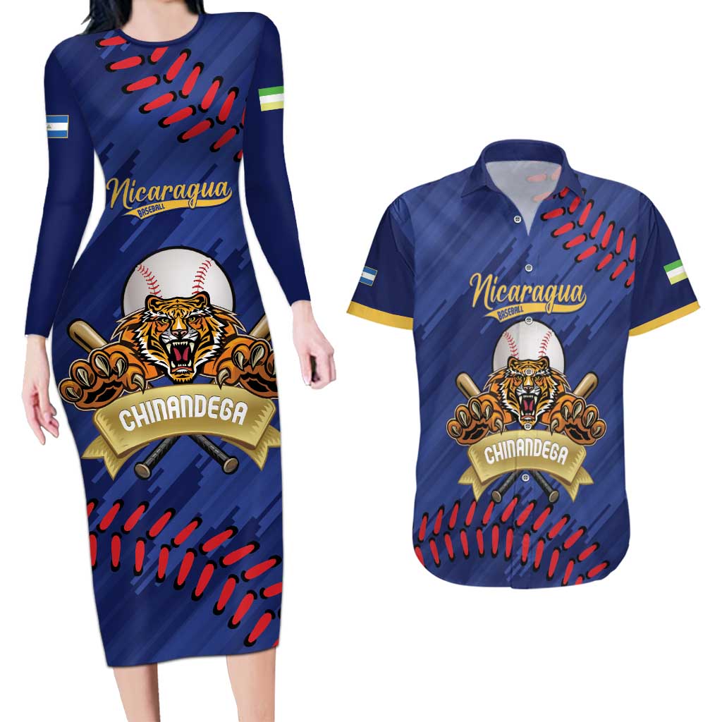 Chinandega 2025 Baseball Custom Couples Matching Long Sleeve Bodycon Dress and Hawaiian Shirt Come On Tigres