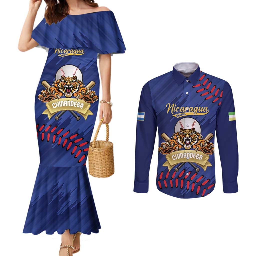 Chinandega 2025 Baseball Custom Couples Matching Mermaid Dress and Long Sleeve Button Shirt Come On Tigres
