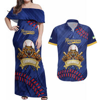Chinandega 2025 Baseball Custom Couples Matching Off Shoulder Maxi Dress and Hawaiian Shirt Come On Tigres