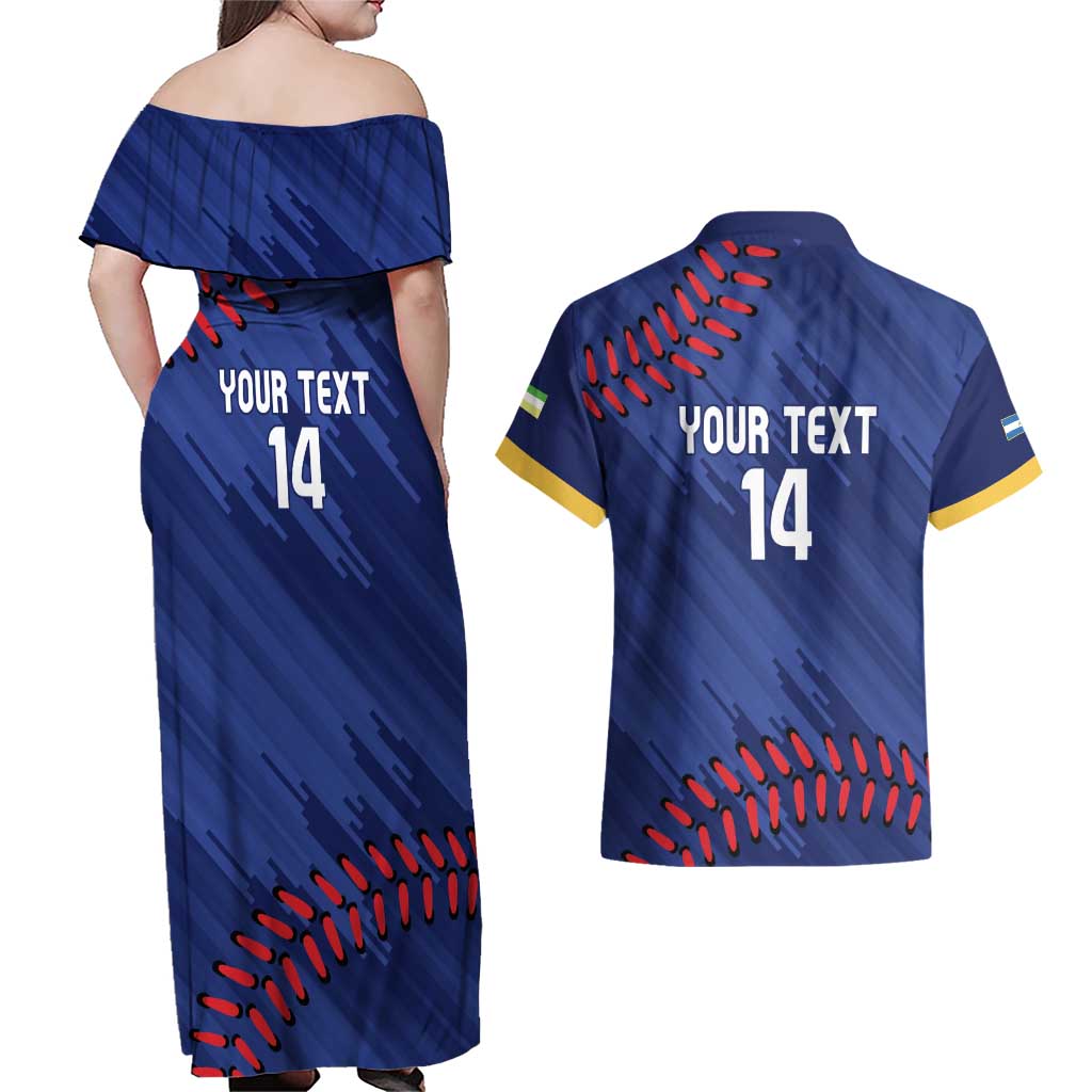 Chinandega 2025 Baseball Custom Couples Matching Off Shoulder Maxi Dress and Hawaiian Shirt Come On Tigres