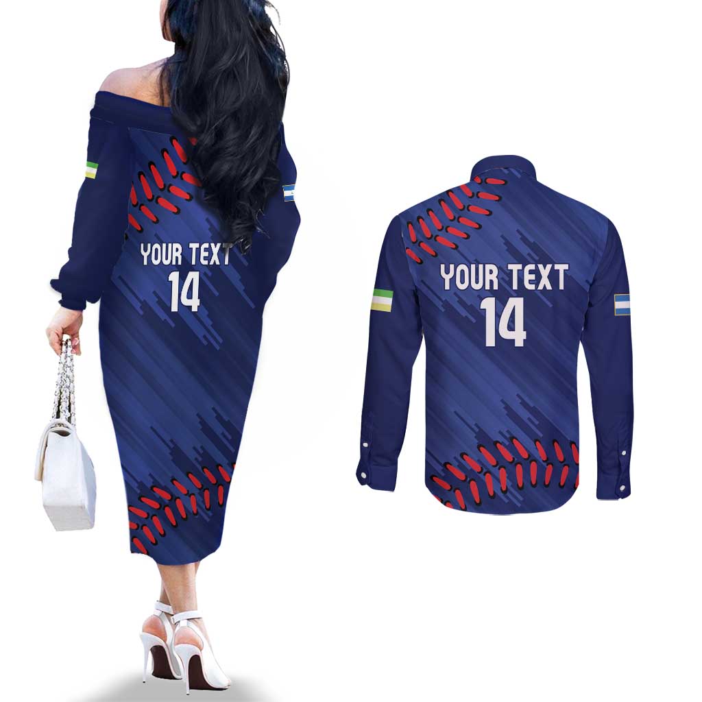 Chinandega 2025 Baseball Custom Couples Matching Off The Shoulder Long Sleeve Dress and Long Sleeve Button Shirt Come On Tigres