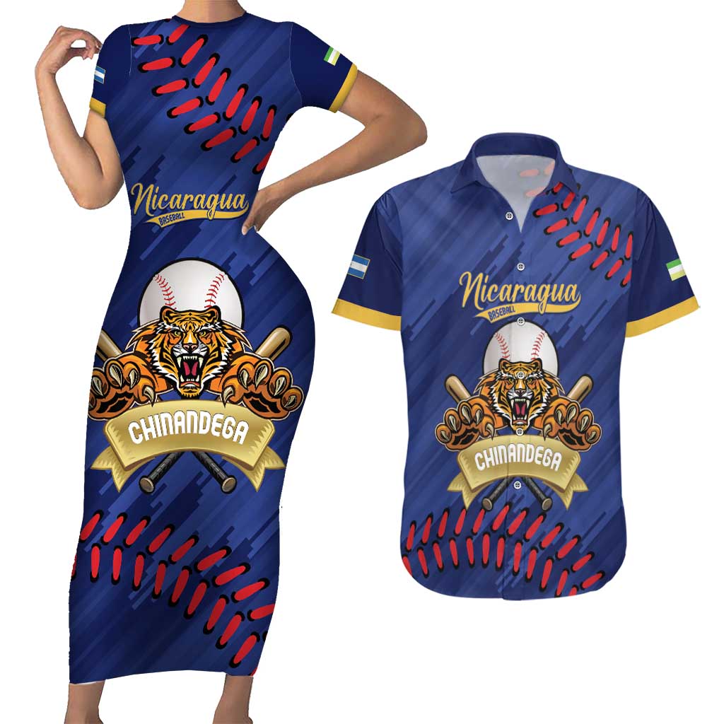 Chinandega 2025 Baseball Custom Couples Matching Short Sleeve Bodycon Dress and Hawaiian Shirt Come On Tigres
