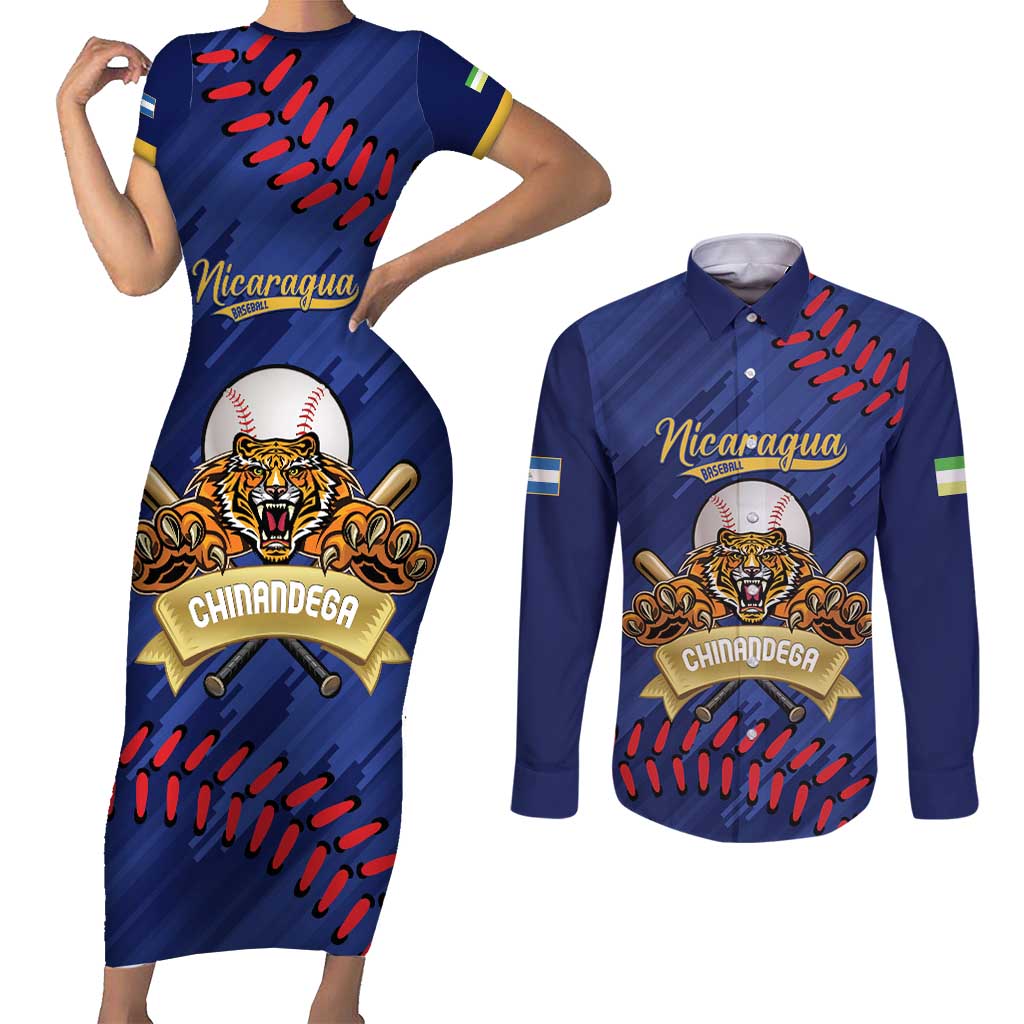 Chinandega 2025 Baseball Custom Couples Matching Short Sleeve Bodycon Dress and Long Sleeve Button Shirt Come On Tigres