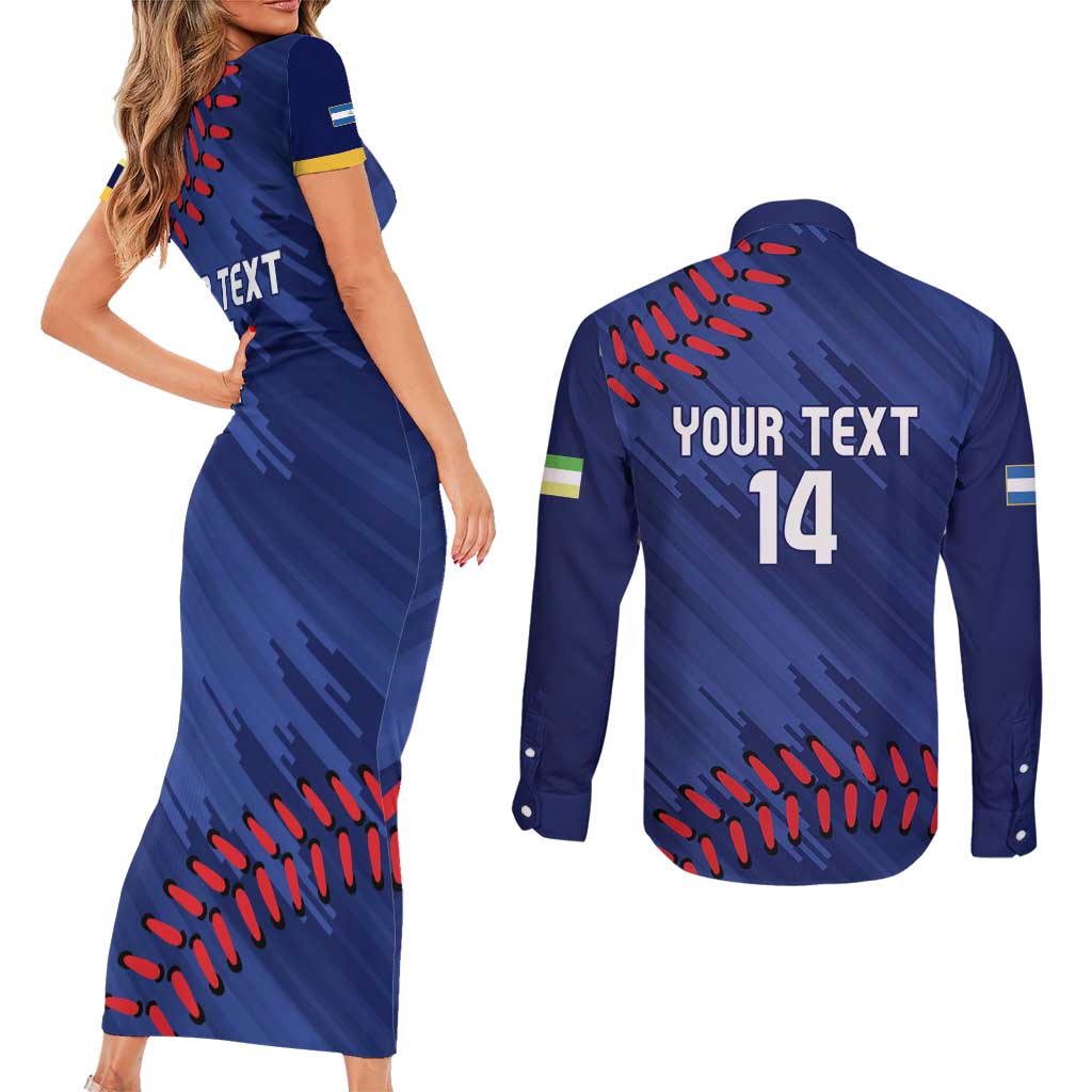 Chinandega 2025 Baseball Custom Couples Matching Short Sleeve Bodycon Dress and Long Sleeve Button Shirt Come On Tigres