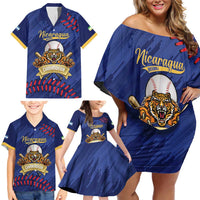 Chinandega 2025 Baseball Custom Family Matching Off Shoulder Short Dress and Hawaiian Shirt Come On Tigres