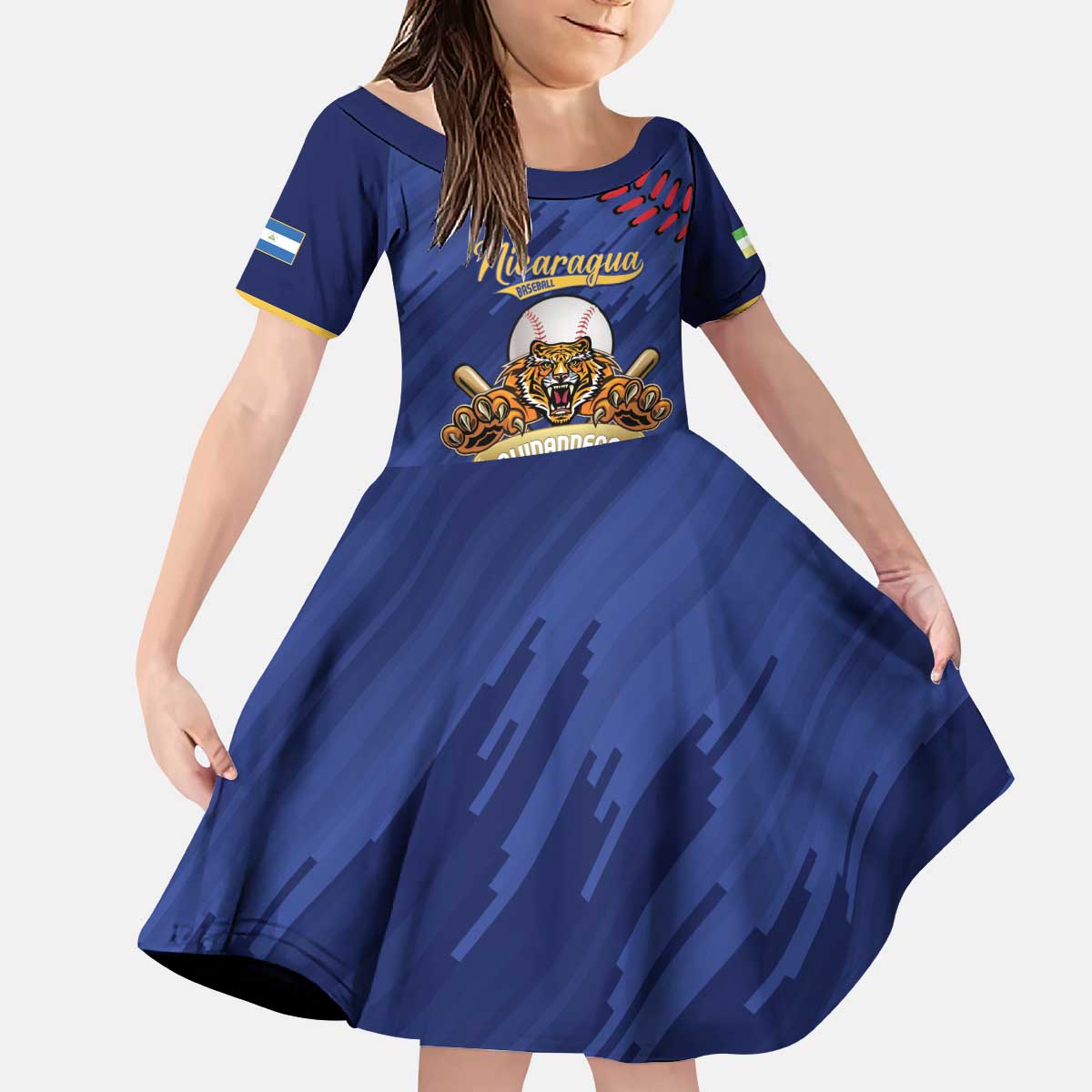 Chinandega 2025 Baseball Custom Kid Short Sleeve Dress Come On Tigres