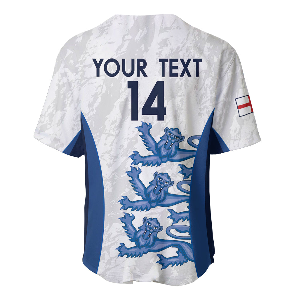 Custom England Football Baseball Jersey 2024 Go Champions Three Lions - Wonder Print Shop
