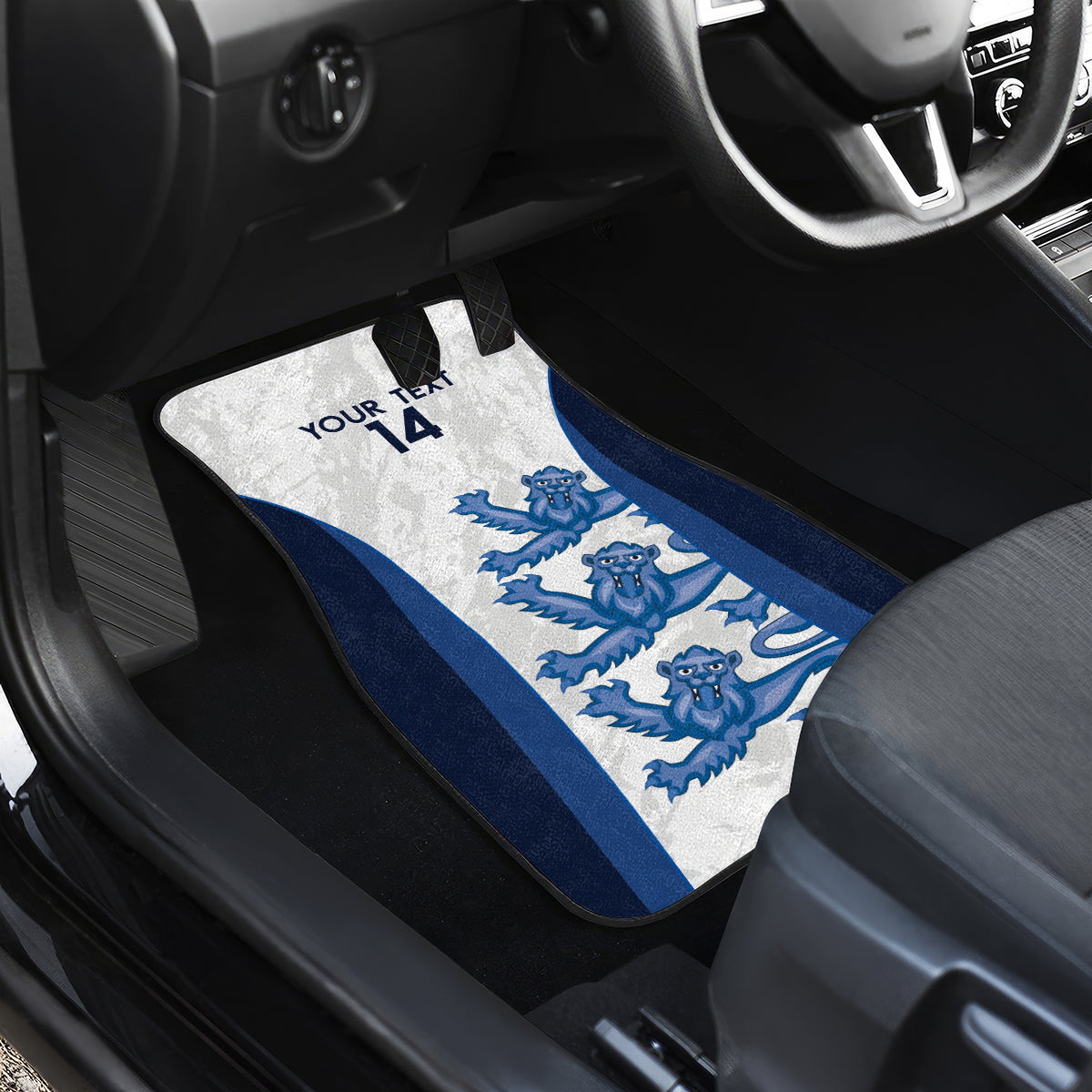 Custom England Football Car Mats 2024 Go Champions Three Lions - Wonder Print Shop