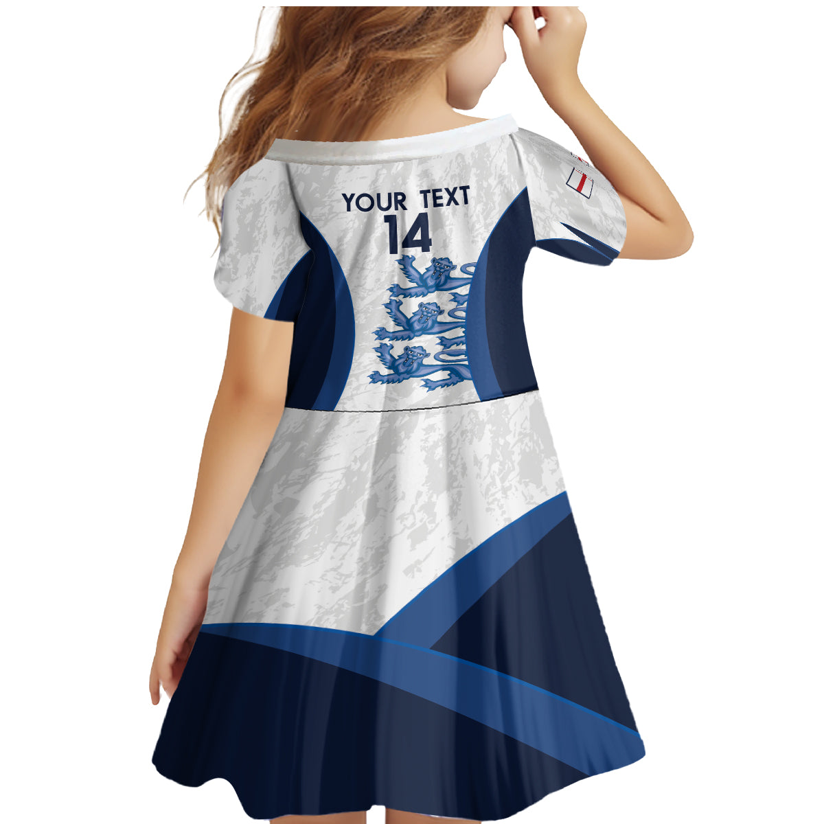 Custom England Football Family Matching Mermaid Dress and Hawaiian Shirt 2024 Go Champions Three Lions - Wonder Print Shop