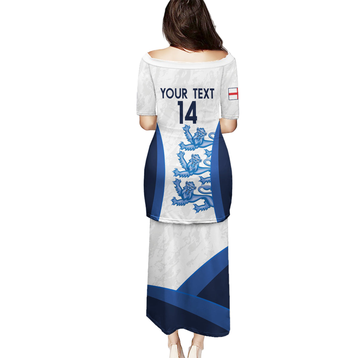 Custom England Football Puletasi 2024 Go Champions Three Lions - Wonder Print Shop