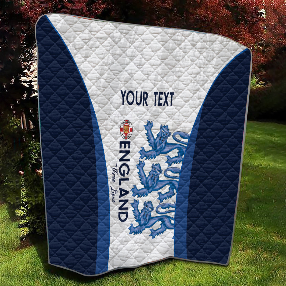 Custom England Football Quilt 2024 Go Champions Three Lions - Wonder Print Shop