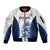 Custom England Football Sleeve Zip Bomber Jacket 2024 Go Champions Three Lions - Wonder Print Shop