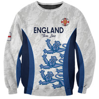 Custom England Football Sweatshirt 2024 Go Champions Three Lions - Wonder Print Shop