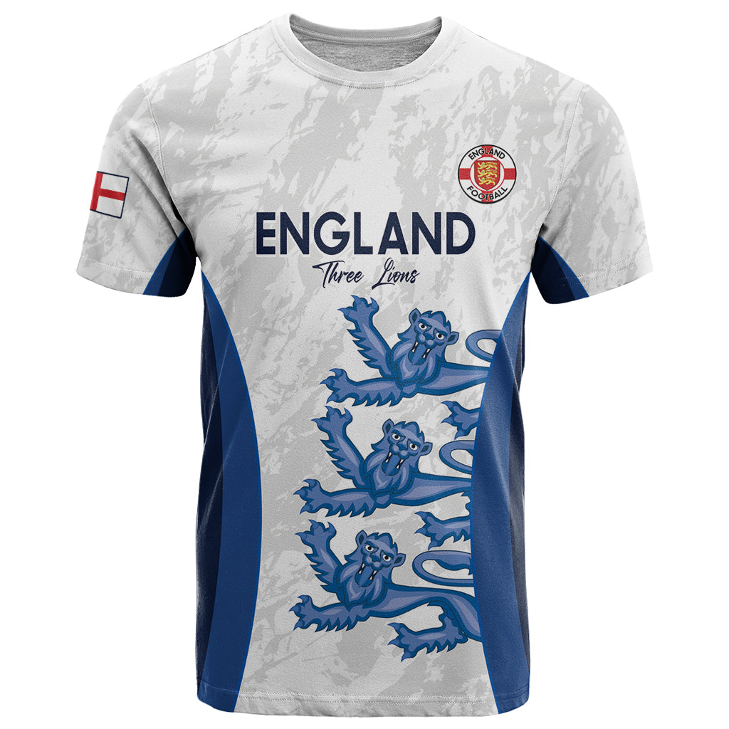 Custom England Football T Shirt 2024 Go Champions Three Lions - Wonder Print Shop