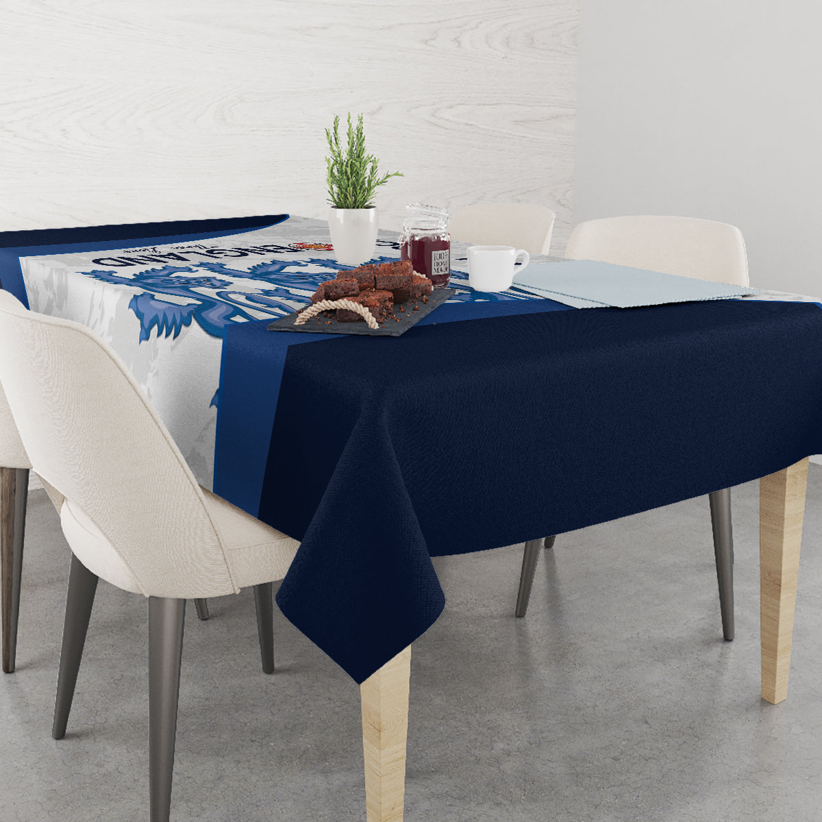 Custom England Football Tablecloth 2024 Go Champions Three Lions - Wonder Print Shop