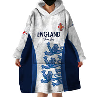 Custom England Football Wearable Blanket Hoodie 2024 Go Champions Three Lions - Wonder Print Shop