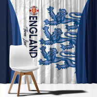 Custom England Football Window Curtain 2024 Go Champions Three Lions - Wonder Print Shop