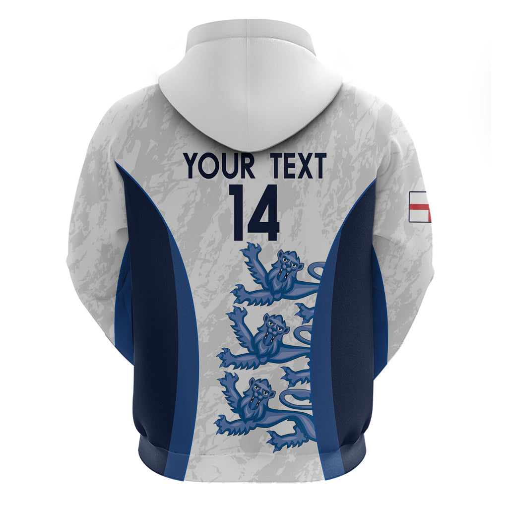 Custom England Football Zip Hoodie 2024 Go Champions Three Lions - Wonder Print Shop