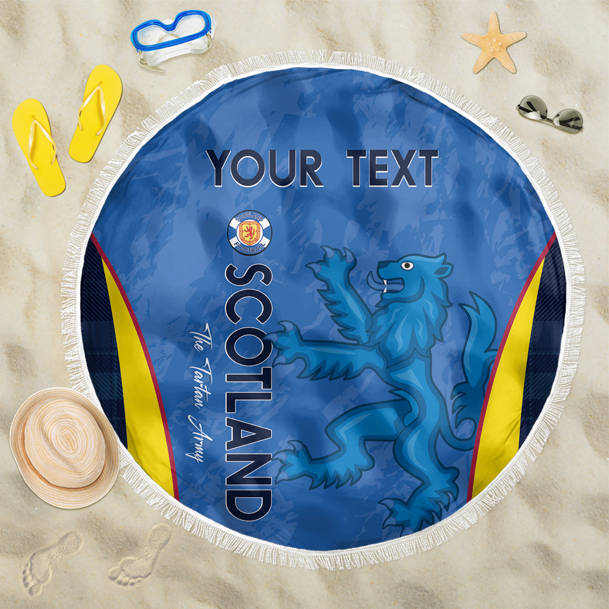 Custom Scotland Football Beach Blanket 2024 Go Champions Scottish