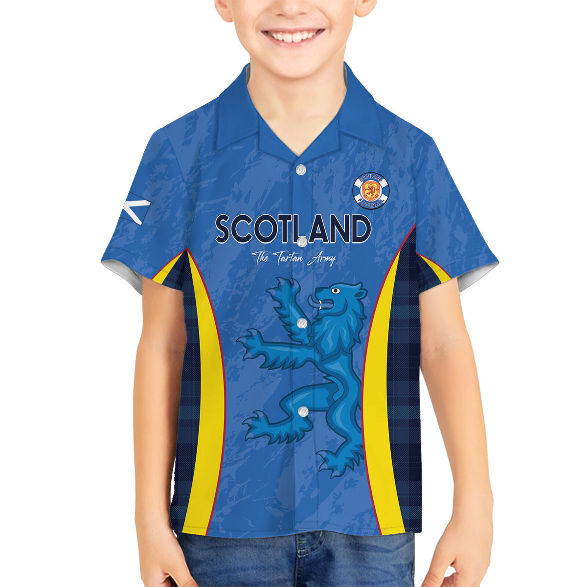 Custom Scotland Football Family Matching Long Sleeve Bodycon Dress and Hawaiian Shirt 2024 Go Champions Scottish - Wonder Print Shop