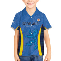 Custom Scotland Football Family Matching Off The Shoulder Long Sleeve Dress and Hawaiian Shirt 2024 Go Champions Scottish - Wonder Print Shop
