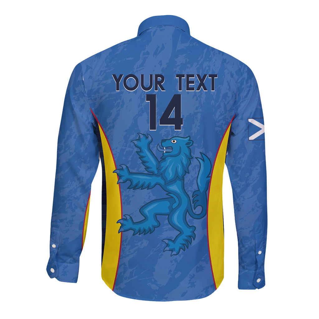 Custom Scotland Football Long Sleeve Button Shirt 2024 Go Champions Scottish - Wonder Print Shop