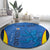 Custom Scotland Football Round Carpet 2024 Go Champions Scottish