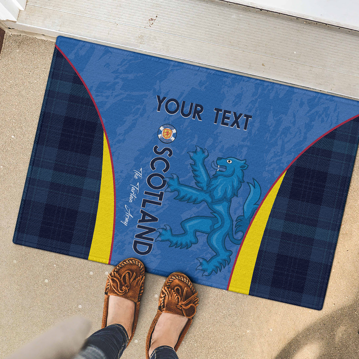 Custom Scotland Football Rubber Doormat 2024 Go Champions Scottish - Wonder Print Shop
