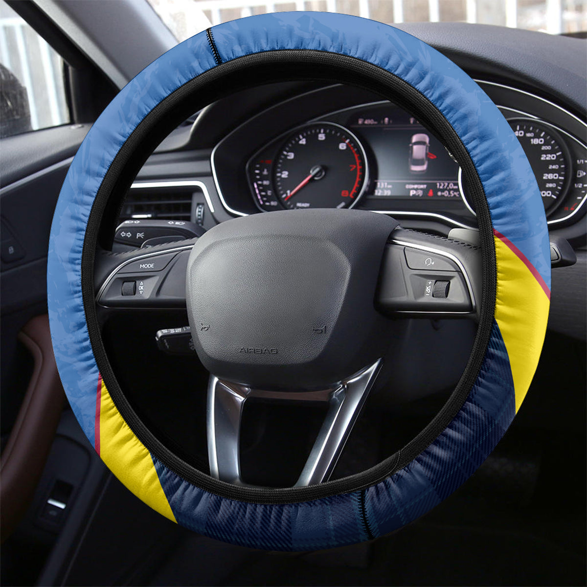 Scotland Football Steering Wheel Cover 2024 Go Champions Scottish - Wonder Print Shop