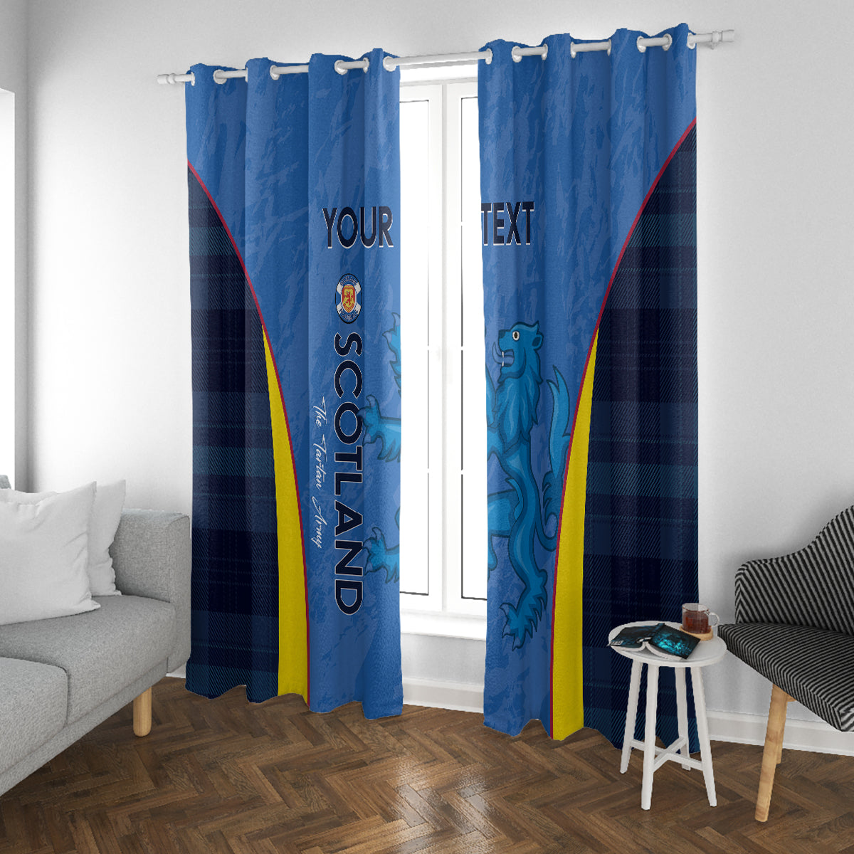 Custom Scotland Football Window Curtain 2024 Go Champions Scottish - Wonder Print Shop
